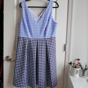 Eloquii Gingham Skater Dress New!